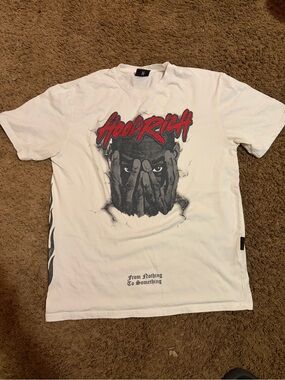 Hoodrich White Graphic Tee - From Nothing To Something